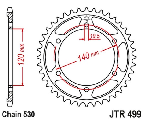 Rear sprocket 498 - rear, 44